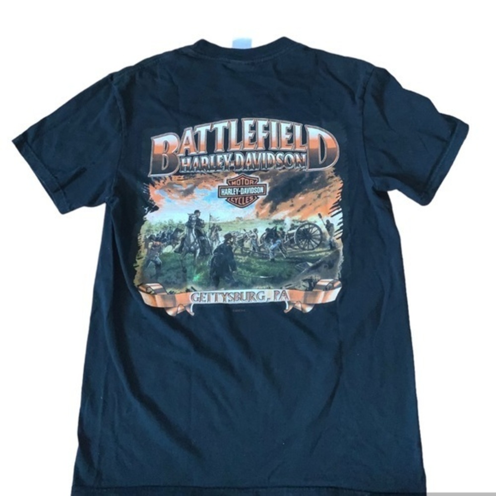 Harley Davidson Men’s 2007 Gettysburg, PA Battlefield Short Sleeve Shirt Medium